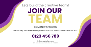 hiring banner flyer Okładka wydarzenia na Facebooku template