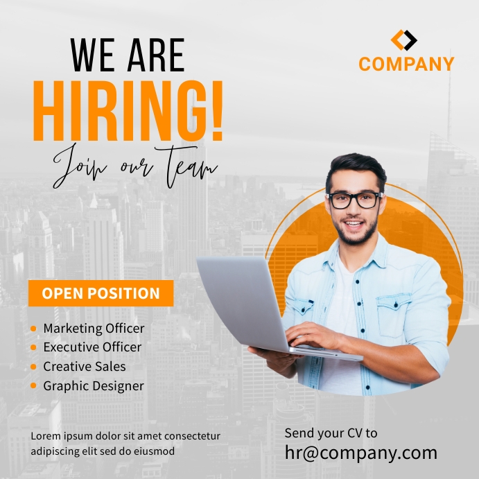 Hiring Banner Template Design | PosterMyWall