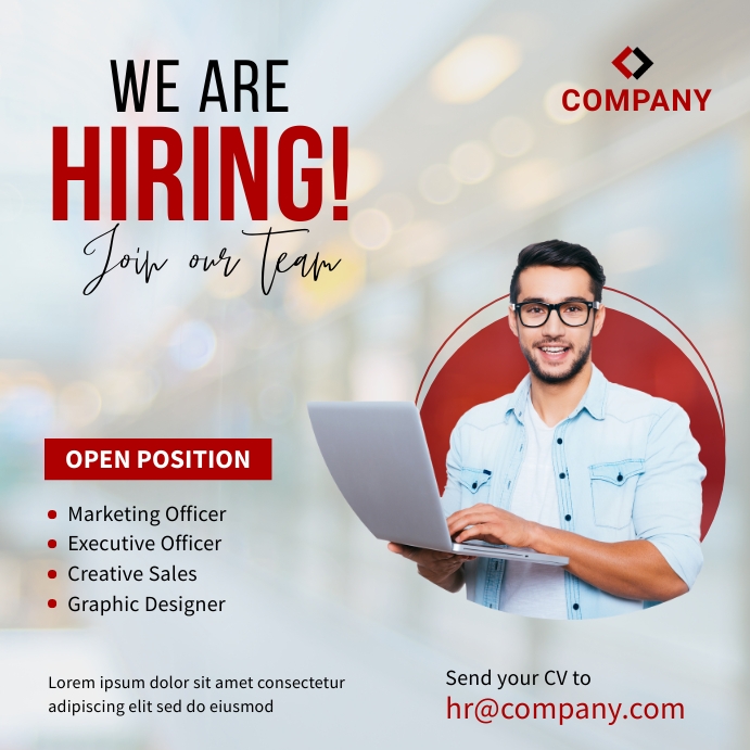 Hiring Banner Template Design | PosterMyWall