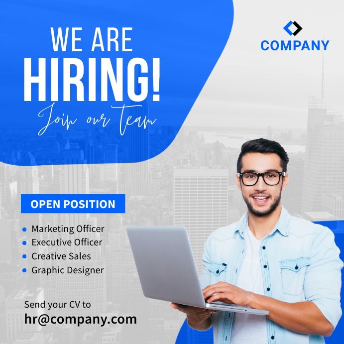 Hiring Banner Template Design | PosterMyWall