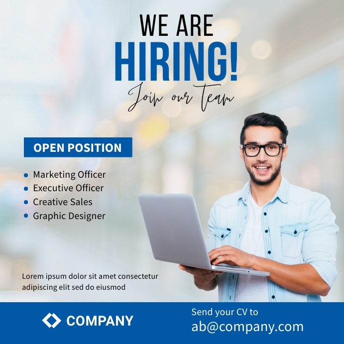 Copy of Hiring Banner Template Design | PosterMyWall