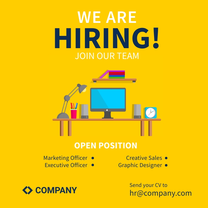 Copy of Hiring banner template design | PosterMyWall