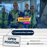 White Construction Job Hiring โพสต์บน Instagram Template