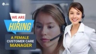 Hiring Customer Service Care Manager Blog Header template