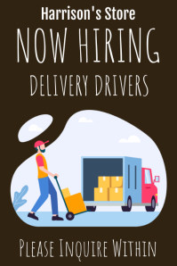 Delivery Rider Poster Delivery Riders Hiring Poster Template | PosterMyWall