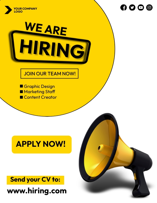 Hiring Design Ads Flyer (US Letter) template