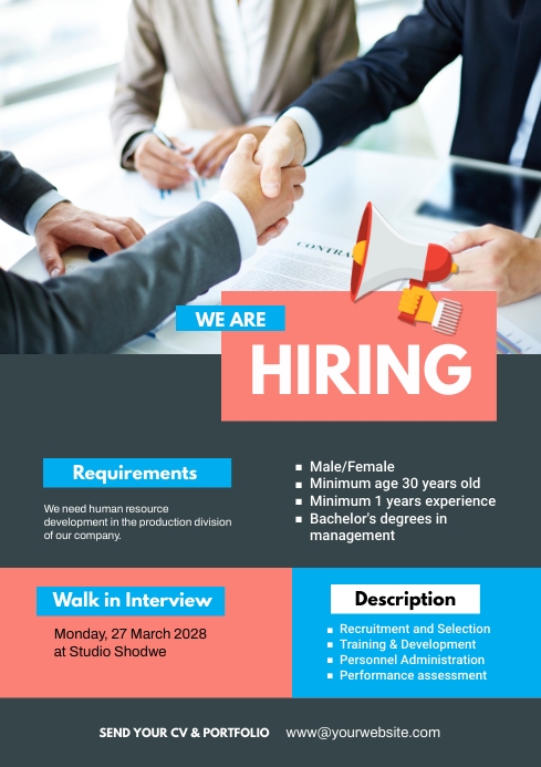HIRING Template PosterMyWall