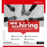 Hiring โพสต์บน Instagram template