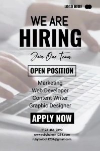 Hiring Affiche template
