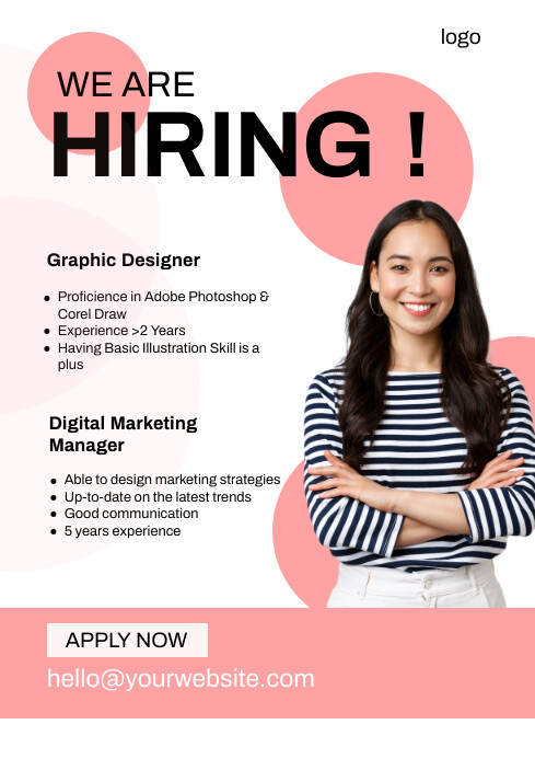 Colorful Hiring Table Example HIRING Template | PosterMyWall