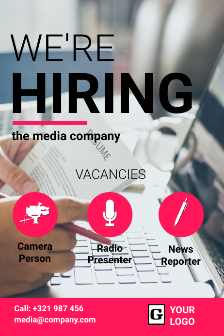 Hiring Poster template