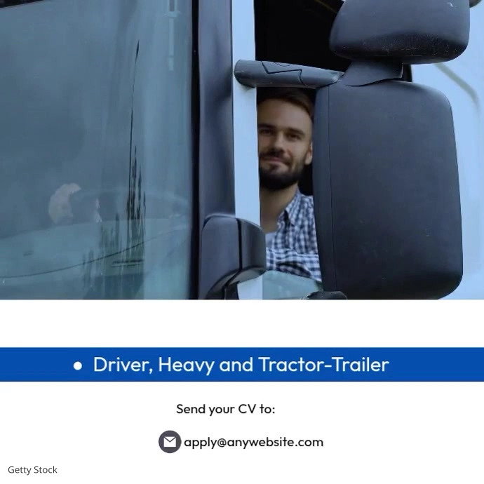 hiring Driver, Heavy and Tractor-Trailer Template | PosterMyWall