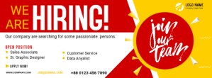 Bianco Job Hiring Facebook-coverfoto Template