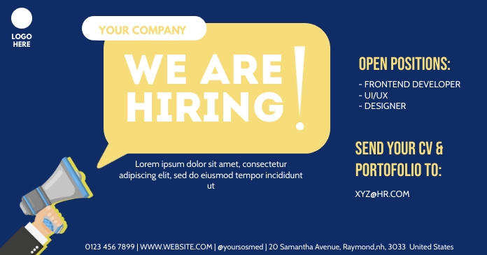 Hiring Facebook Shared Image Template