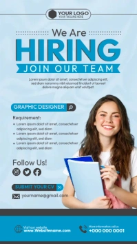 Hiring Flyer Design Instagram Story template