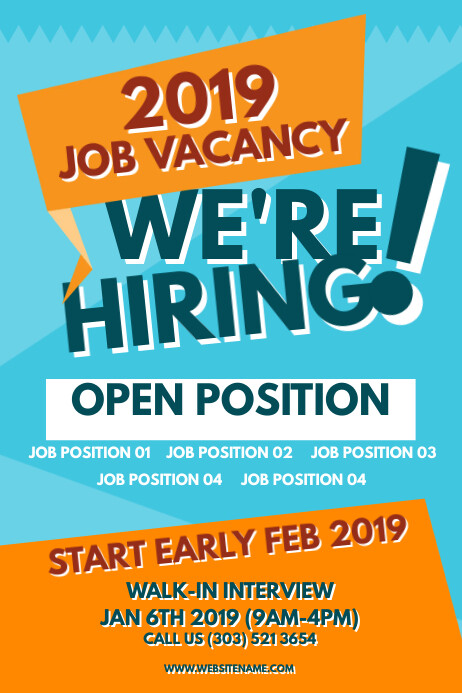 Customize 1 250 Hiring Poster Templates Postermywall