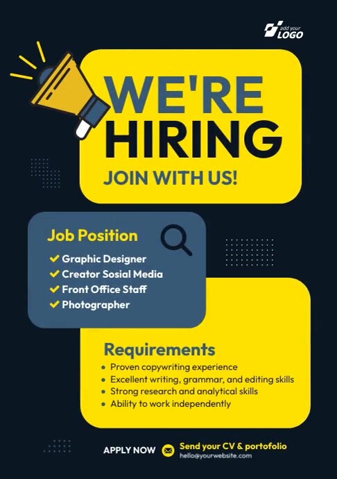 Hiring Flyer Template A4