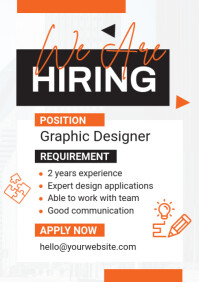 Белый Job Hiring A4 Template