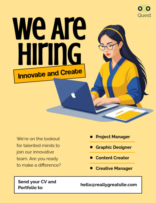 Hiring Flyer Template Iflaya (Incwadi ye-US)