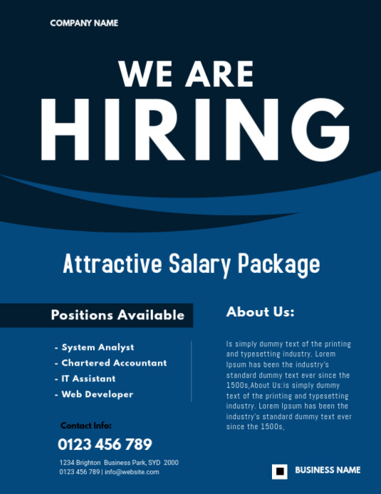 hiring FLYER TEMPLATE PosterMyWall