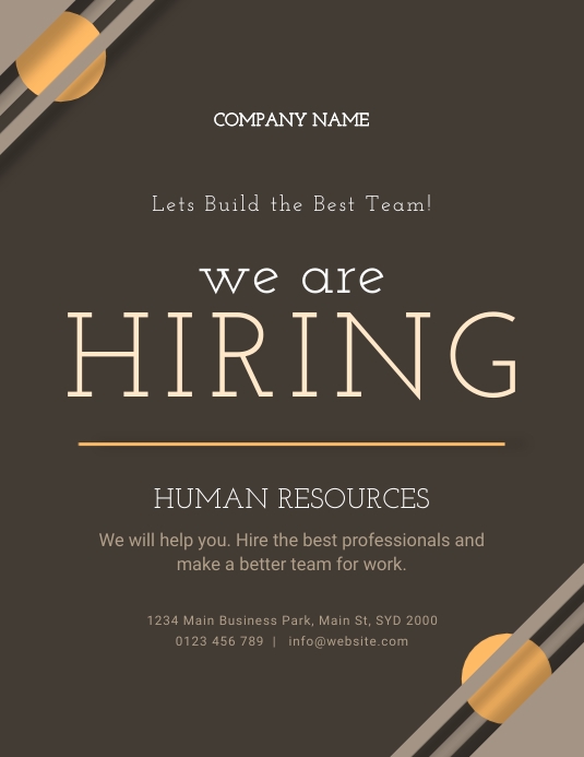 Hiring flyers Template | PosterMyWall