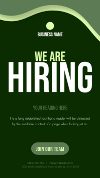 Зеленый Job Hiring Digitalt display Template