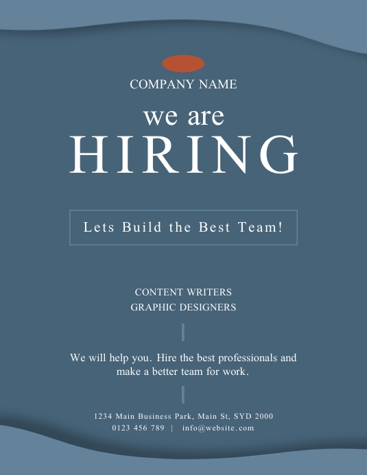 Hiring flyers Template | PosterMyWall