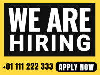 Recruiting Signs Now Hiring Template Yard Sign | PosterMyWall