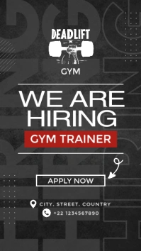 Hiring Gym Trainer Story Template