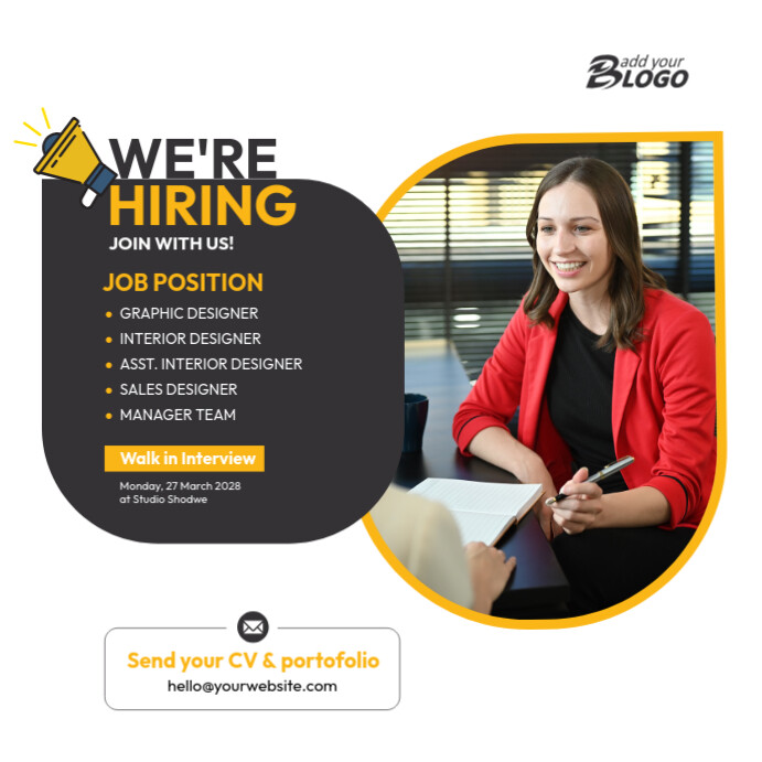 Hiring Instagram Ads Template | PosterMyWall