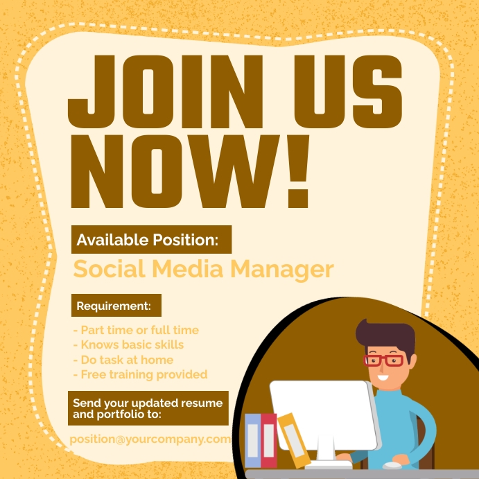 Hiring Instagram Post Template | PosterMyWall