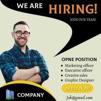 Reception Advertisement Hiring receptionist Template | PosterMyWall