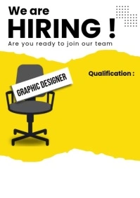 Hiring job Graphic designer Video Template A4