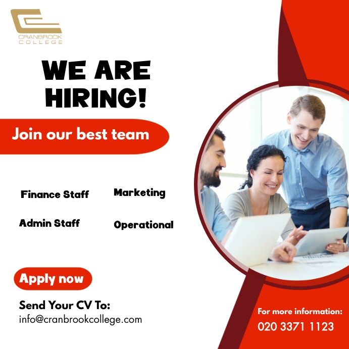 Hiring Jobs UK (1) Template | PosterMyWall