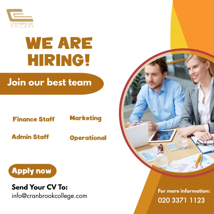 Hiring Jobs UK Template | PosterMyWall