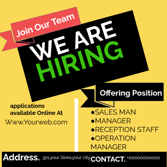 HIRING LOGO template