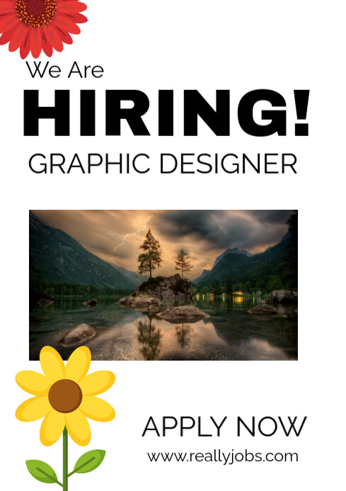 Hiring new jobs post A3 template