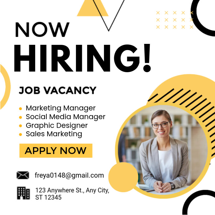 Hiring now Template | PosterMyWall