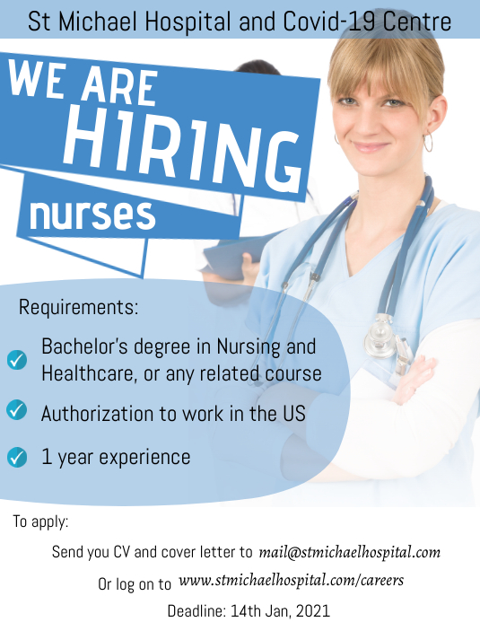Hiring Nurses Template | PosterMyWall