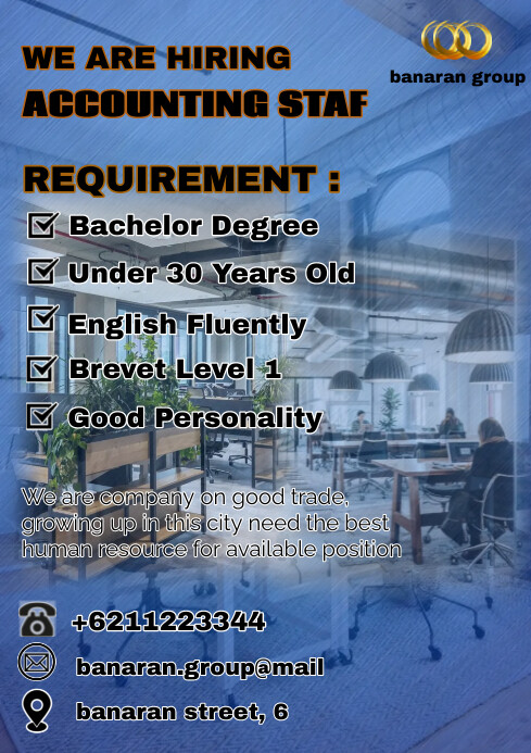 Hiring Pamflet A4 template