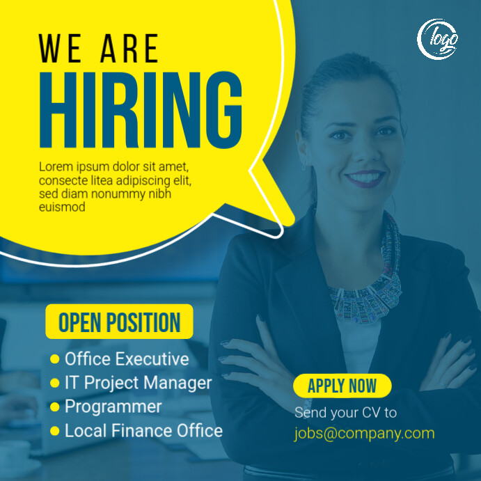 Job Posts Hiring Example Hiring Post Template | PosterMyWall