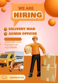 Hiring poster A2 template