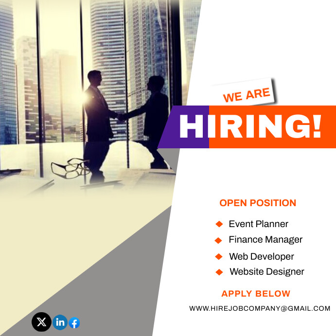 Hiring Poster Instagram Ad Template | PosterMyWall