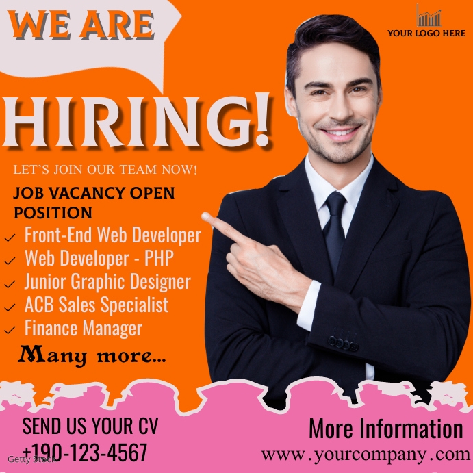 Hiring poster Template | PosterMyWall