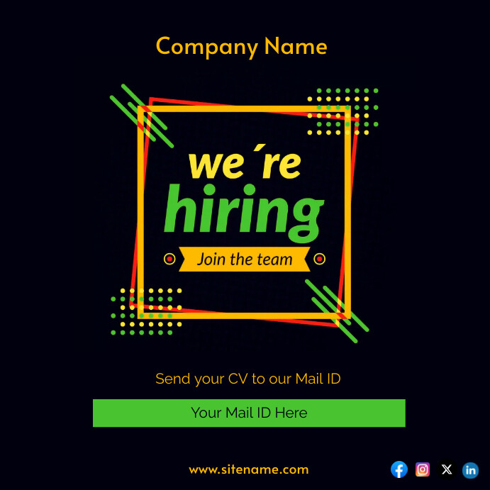 Hiring Poster template