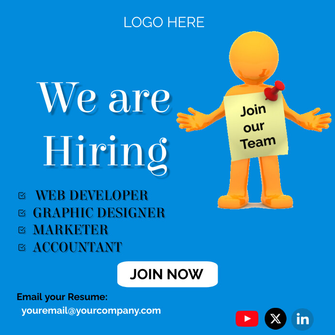 Hiring Poster Template | PosterMyWall