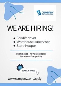 hiring poster A5 template