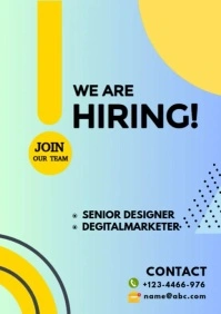 hiring poster A2 template