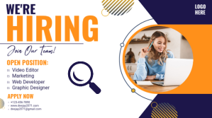 Hiring poster Presentation (16:9) template