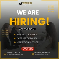 Hiring poster flyer template (1) Square (1:1)